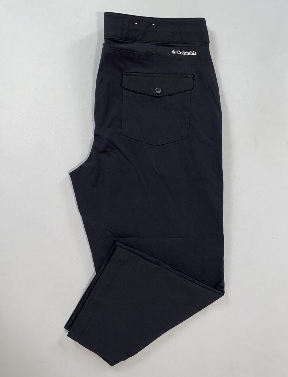 Columbia XL3080 Women's Gray Capri Stretch Nylon Hiking Pants w/ Drawstring. 14.